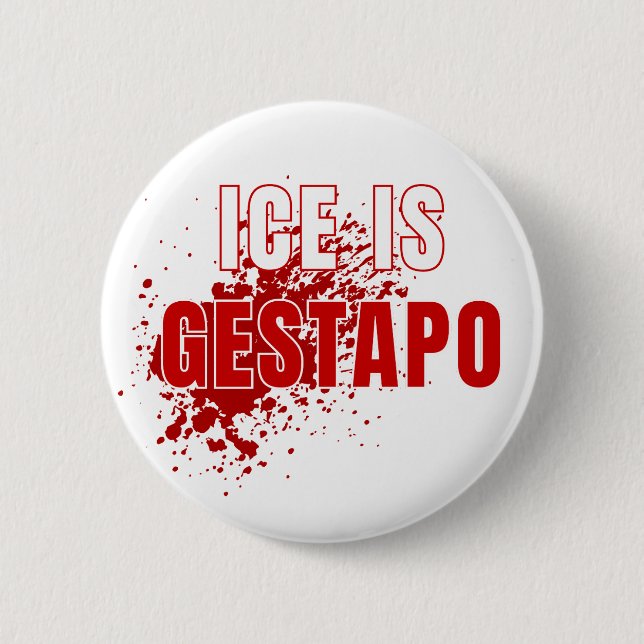 Macaron Rond 5 Cm La ICE est la Gestapo anti Trump (Devant)