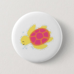 Macaron Rond 5 Cm La jolie tortue de mer