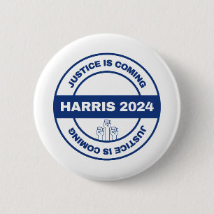 Macaron Rond 5 Cm La justice arrive Kamala harris Walz Election
