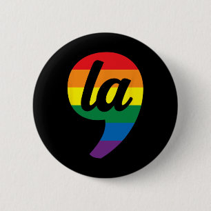 Macaron Rond 5 Cm La Kamala Harris Pride Rainbow