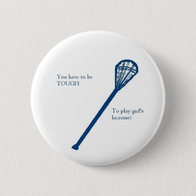 Macaron Rond 5 Cm La lacrosse des filles (Devant)