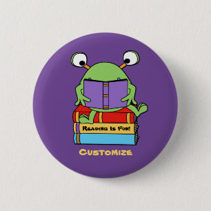 Macaron Rond 5 Cm La lecture est bouton étranger affectueux de livr