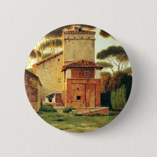 Macaron Rond 5 Cm La loge du parc de la Villa Borghese, Rome