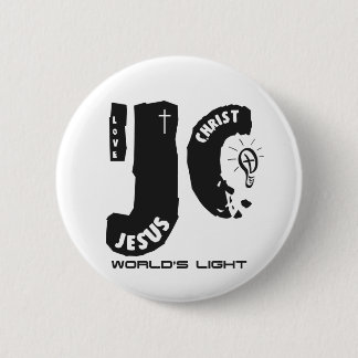 Macaron Rond 5 Cm La lumière du monde de Jésus