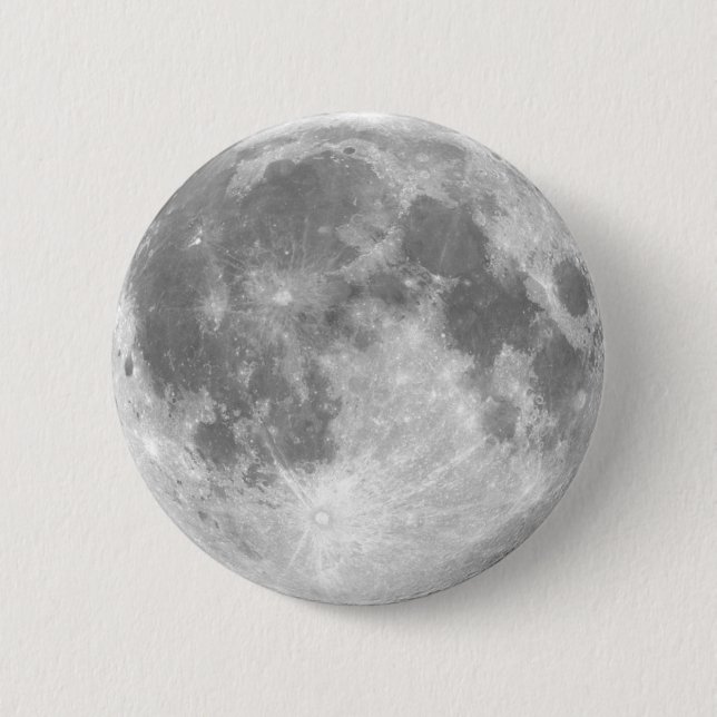 Macaron Rond 5 Cm La Lune (Devant)