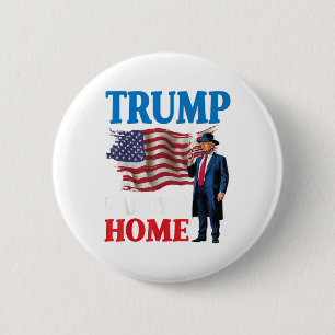 Macaron Rond 5 Cm La maison de Donald Trump Daddy's Flag Patriotique