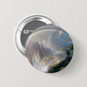 Macaron Rond 5 Cm La Majesté de la nature : Arc-en-ciel dans la broc