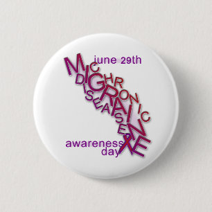 Macaron Rond 5 Cm La maladie chronique de migraine - bousculade de