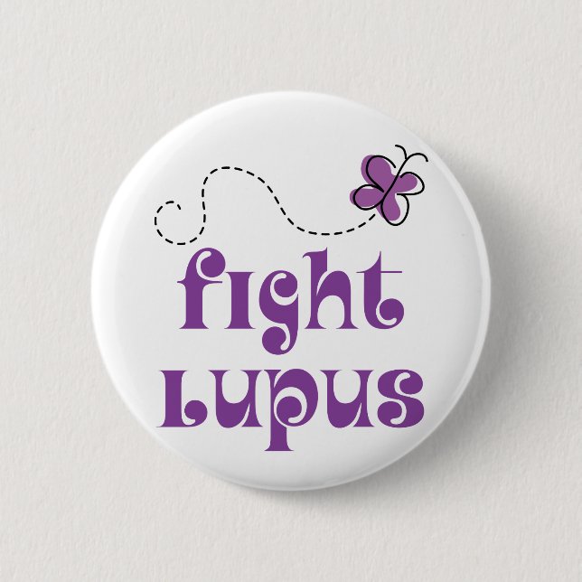 Macaron Rond 5 Cm La maladie de lupus de combat (Devant)