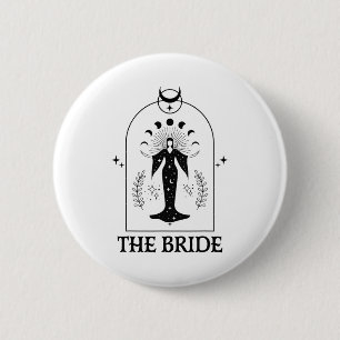 Macaron Rond 5 Cm La Mariée Coven Sorcière Gothique Bachelorette Cor