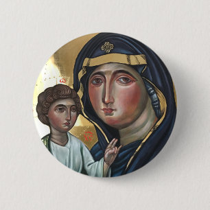 Macaron Rond 5 Cm La Mère bénie de Dieu