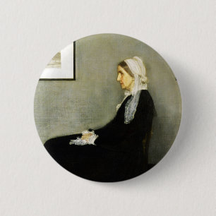 Macaron Rond 5 Cm La mère de Whistler par James Abbott McNeill Whist