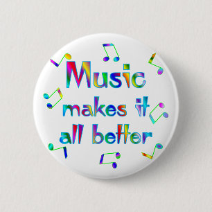 Macaron Rond 5 Cm La musique le rend meilleur