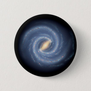 Macaron Rond 5 Cm La NASA de l'espace de galaxie de manière laiteuse