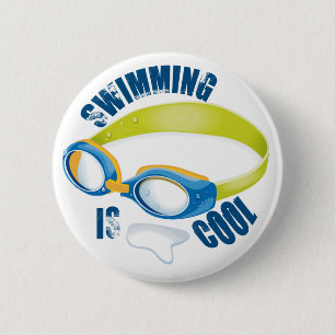 MACARON ROND 5 CM LA NATATION EST FRAÎCHE