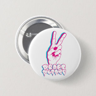 Macaron Rond 5 Cm La paix se boutonne svp