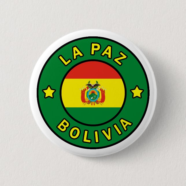 Macaron Rond 5 Cm La Paz Bolivie (Devant)