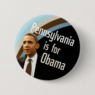 Macaron Rond 5 Cm La Pennsylvanie pour Obama