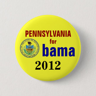 Macaron Rond 5 Cm La Pennsylvanie pour Obama 2012