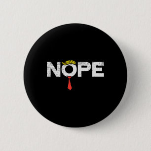 Macaron Rond 5 Cm La perruque anti-Trump de la Cravate rouge Stop Do