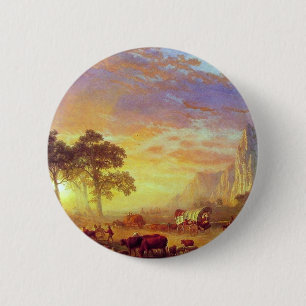 Macaron Rond 5 Cm La piste de l'Oregon - Albert Bierstadt
