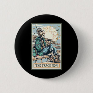Macaron Rond 5 Cm La Piste Maman Skeleton Tarot Card Runner M