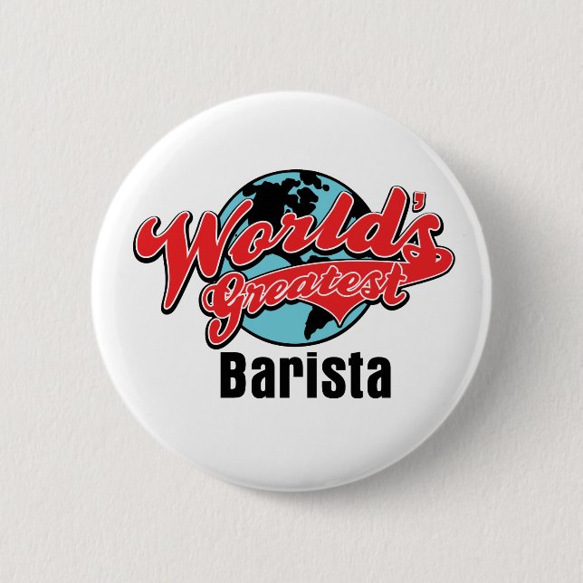 Macaron Rond 5 Cm La plus grande Barista du monde (Devant)