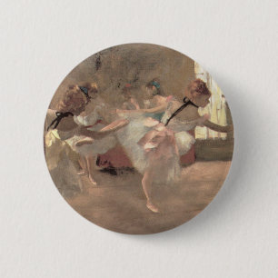 Macaron Rond 5 Cm La Répétition par Edgar Degas, Art de ballet vinta