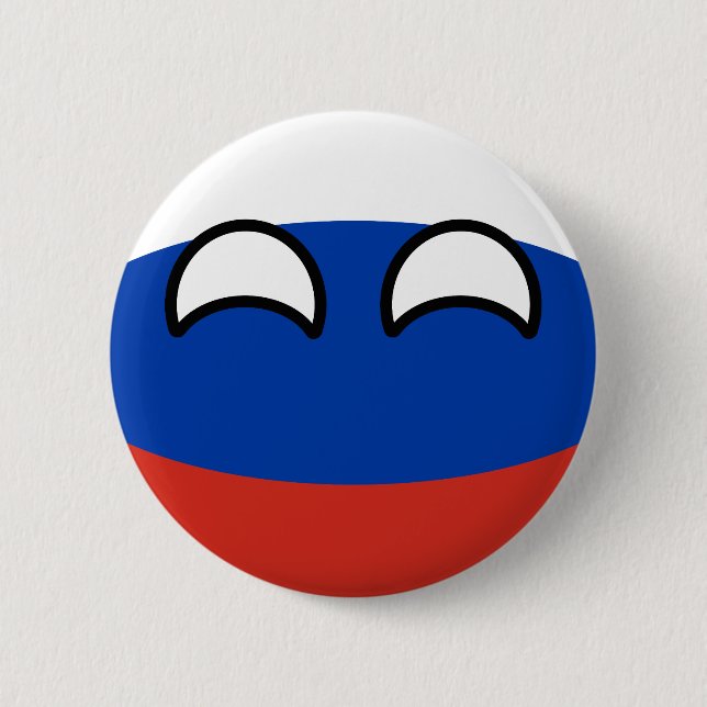 Macaron Rond 5 Cm La Russie Geeky tendante drôle Countryball (Devant)