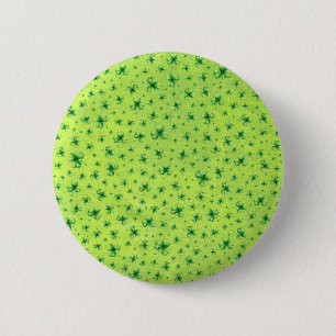 Macaron Rond 5 Cm La Saint-Patrick aquarelle Trèfle sur fond vert