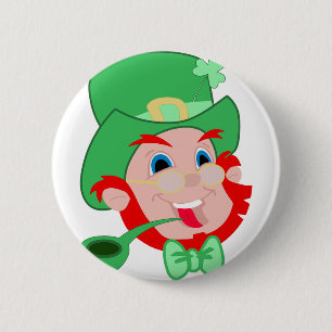 Macaron Rond 5 Cm la Saint-Patrick, bouton 🍀