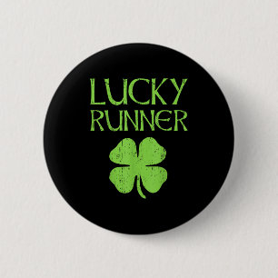 Macaron Rond 5 Cm La Saint-Patrick Course Irlandaise Pour Coureurs C