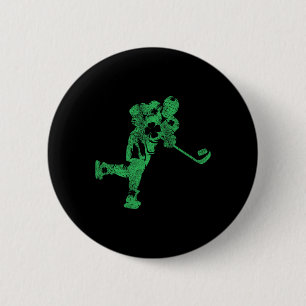 Macaron Rond 5 Cm La Saint-Patrick Hockey Garçons Irlandais Saint-Pa