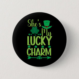 Macaron Rond 5 Cm La Saint-Patrick Vert Irlandais Elle Est Mon Porte