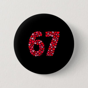 Macaron Rond 5 Cm La Saint-Valentin 67 Meme Six Sept 6 7 Valentin Lu
