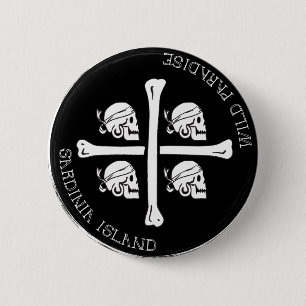 Macaron Rond 5 Cm La Sardaigne, paradis sauvage - goupille