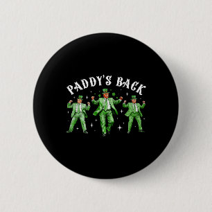 Macaron Rond 5 Cm La St Patrick drôle de Paddy Trump Chanceux Sham