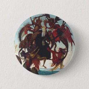 Macaron Rond 5 Cm La Tentation de saint Antoine par Michelangelo