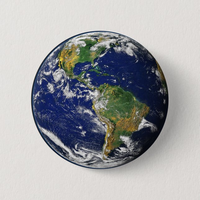 Macaron Rond 5 Cm La terre (Devant)