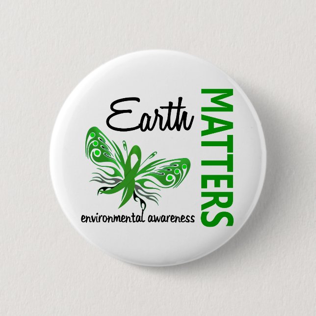 Macaron Rond 5 Cm La terre importe conscience de l'environnement de (Devant)