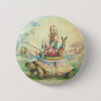 Macaron Rond 5 Cm 'La tortue et le Hare