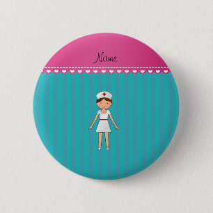 Macaron Rond 5 Cm La turquoise nommée faite sur commande