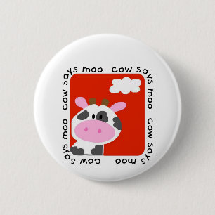 Macaron Rond 5 Cm La vache indique des T-shirts et des cadeaux de MO