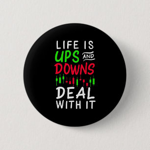 Macaron Rond 5 Cm La Vie Du Trader Investisseur Est Ups Et Downs
