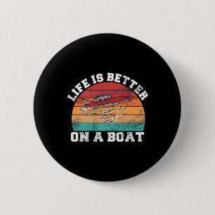 Macaron Rond 5 Cm La vie en bateau capitaine de navigation marinier