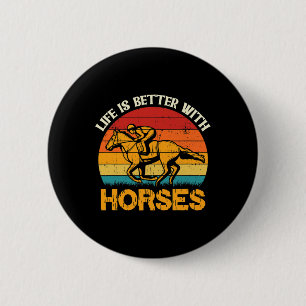 Macaron Rond 5 Cm La Vie Est Meilleure Avec Les Chevaux Horseback Re