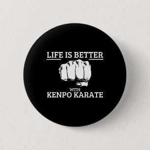 Macaron Rond 5 Cm La Vie Kenpo Américaine Est Meilleure Avec Kenpo K