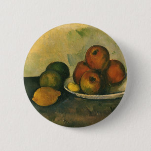 Macaron Rond 5 Cm La vie morte avec les pommes par Paul Cezanne