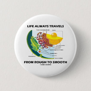 Macaron Rond 5 Cm La vie voyage toujours de rugueux à lisse