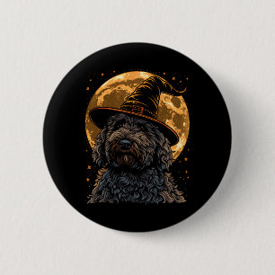 Macaron Rond 5 Cm Labradoodle Halloween Chien Drôle Mignon Doodle Ma